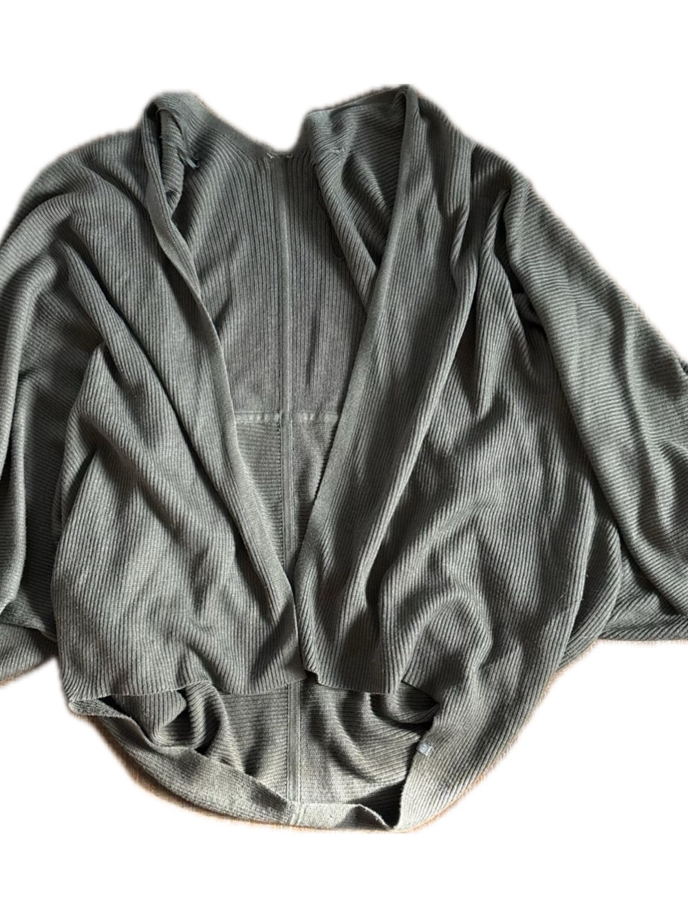 Lululemon Olive Green Ribbed Open-Front Women’s Cardigan